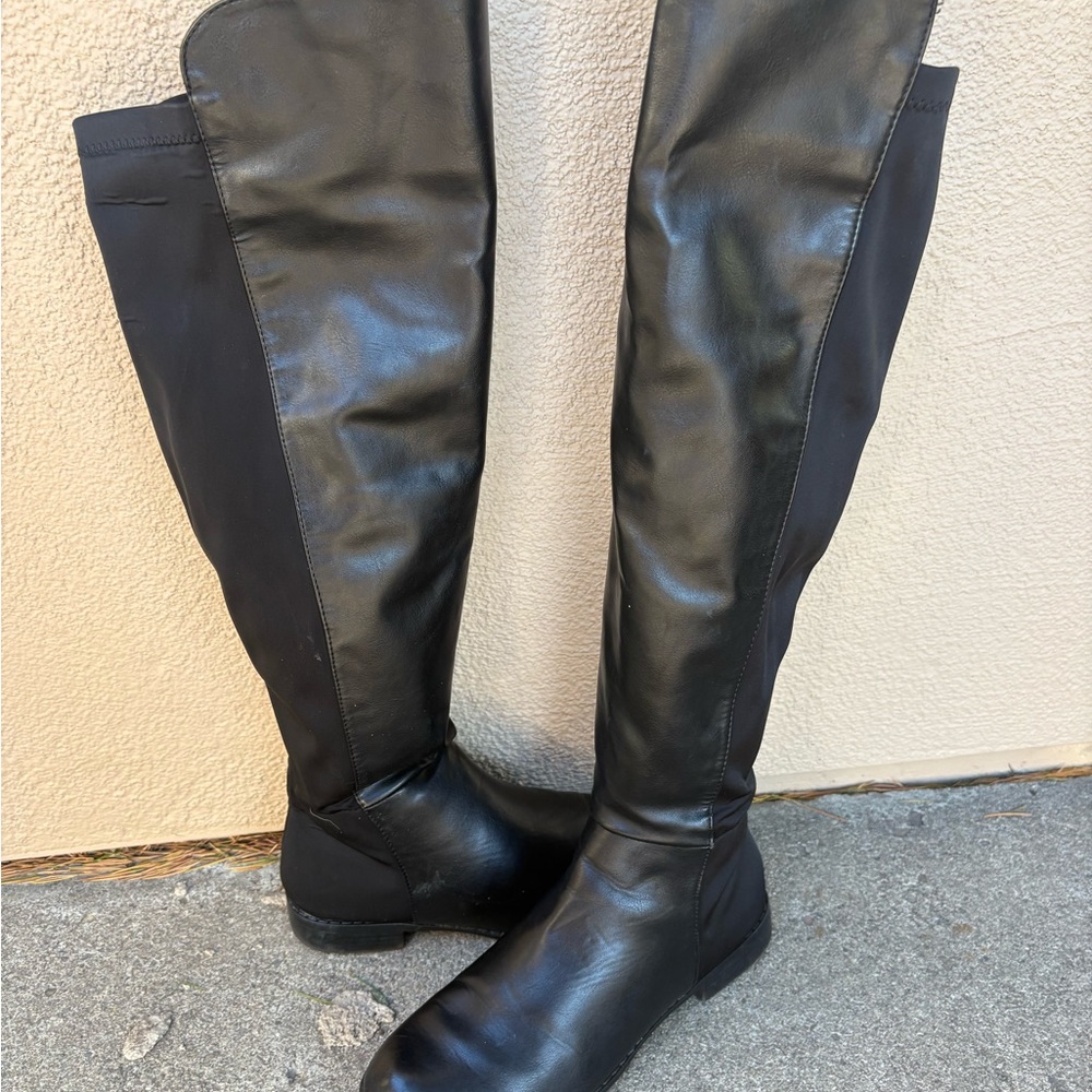Cynthia Rowley Black Over the Knee Boots